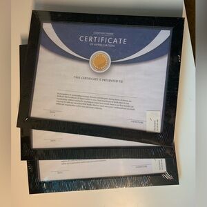 8.5×11 Frames. Sturdy Wood Certificate picture Frame,Table Top or Wall Mount (3)